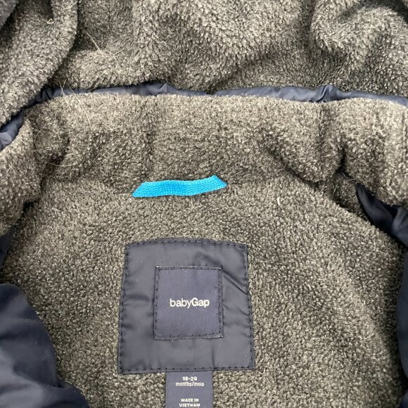 Gap Puffer Down Jacket, Navy Blue, 18-24 months - Picture 6 of 8